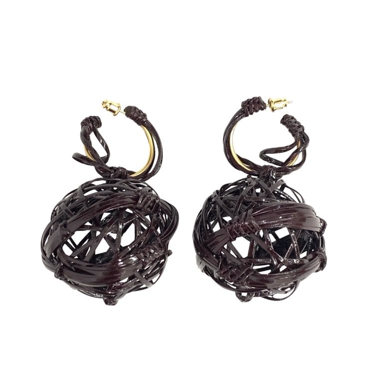 【ギフトに】Mame マメ バンドルプレート バンブー ピアス 23AW Mame Kurogouchi マメクロゴウチ Bundled-Plait Basket