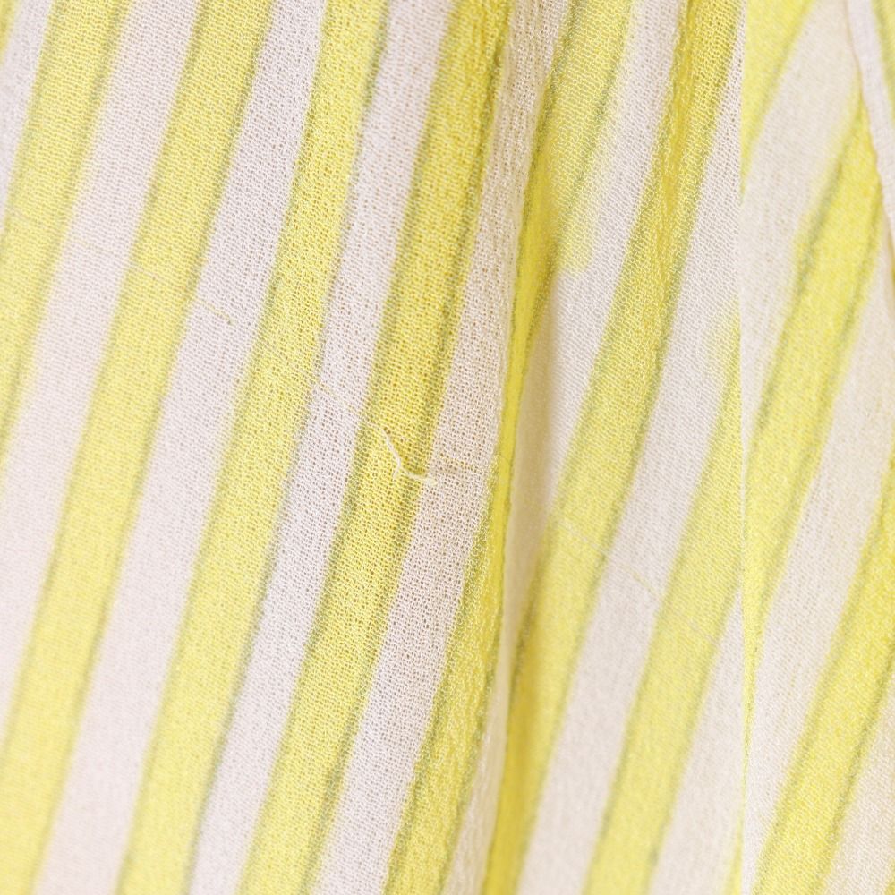 CHANEL シャネル シャツワンピース ストラップ シルク 黄 レディース ワンピース