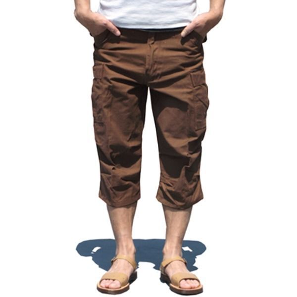 USタイプ「 M-65」フィールドパンツ 七部丈 ブラウン メンズ XSサイズ 