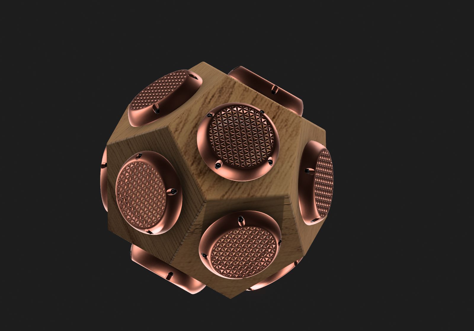 木製】点音源十二面体スピーカーセット Dodecahedron speaker