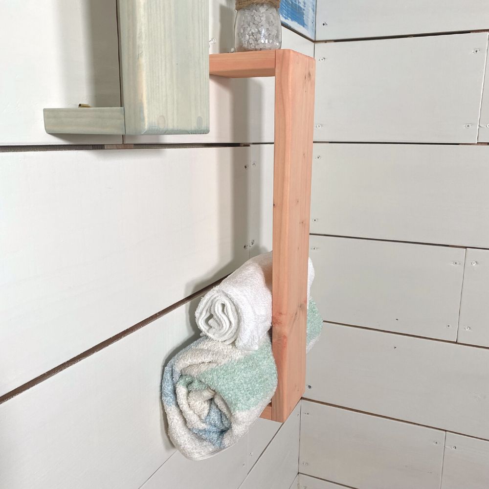 木製タオルストッカー タオルストッカー 壁掛け フェイスタオル バスタオル 収納