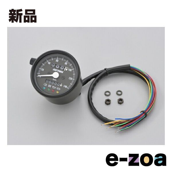 その他  そのほか 機械式スピードメーター φ60 ブラックボディ/ブラックパネル 140km/h D15626 (2500262)