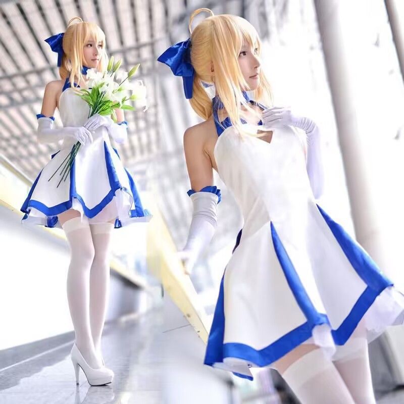 ドレスセット コスプレ fate セイバー リリー 展示会 コスプレ