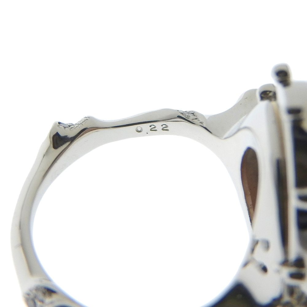 本物保証】 鑑付 新品同様 リング 指輪 プラチナ Pt900 シェル メレ  