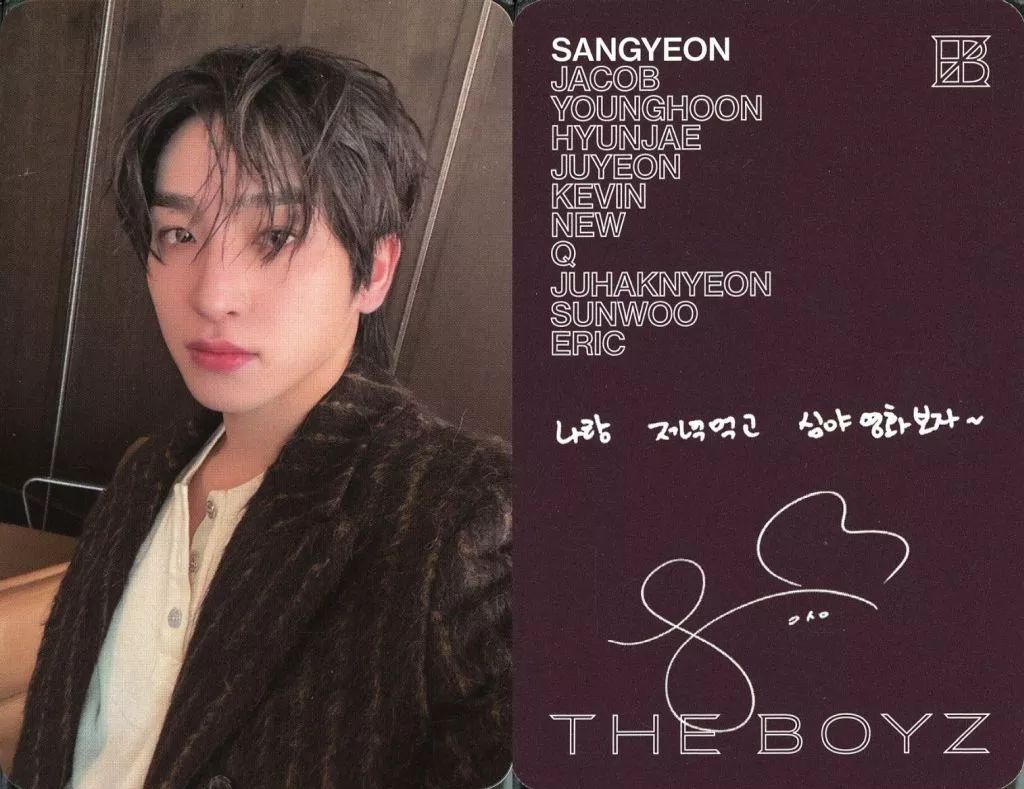 中古】コレクションカード(男性) THE BOYZ/サンヨン(SANGYEON)/裏面紫