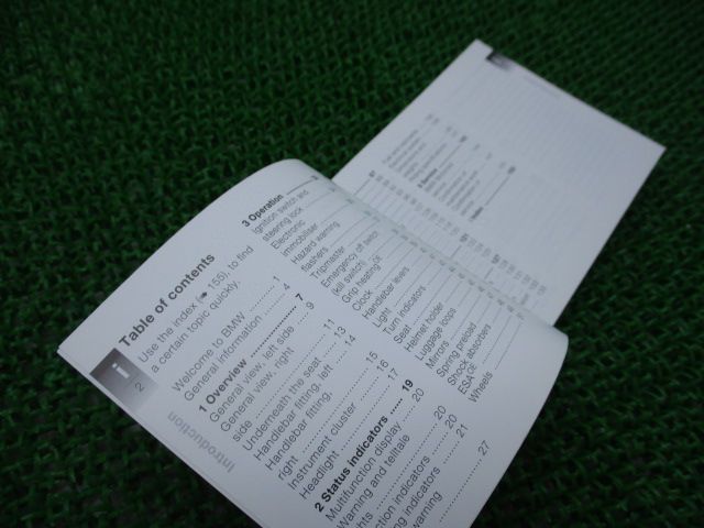 K1200R 取扱説明書 1版 BMW 正規  バイク 整備書 英語版 ライダーズマニュアル 車検 整備情報:22168043