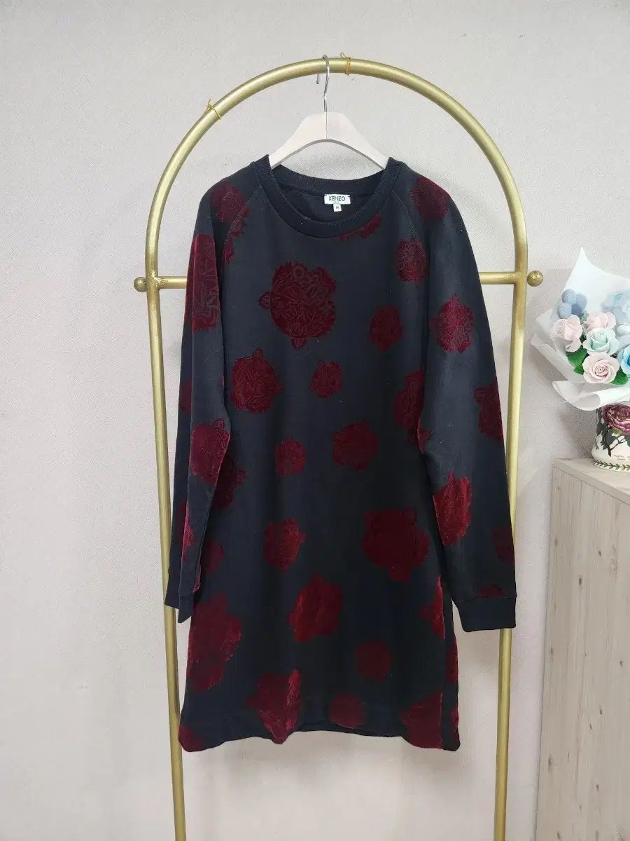 KENZO KENZO ケンゾー 黒 タイガー ベロア トレーナー ワンピース