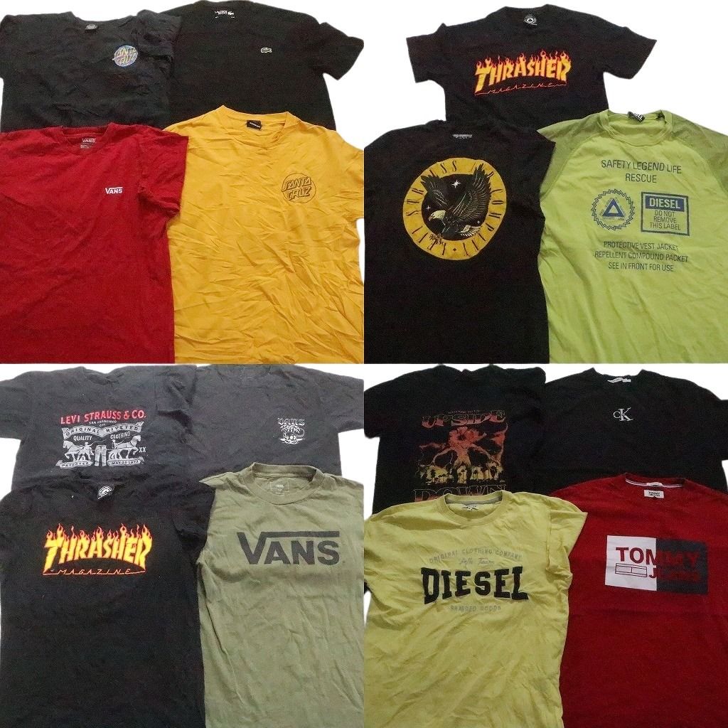 古着卸 まとめ売り ブランドMIX 半袖Tシャツ 15枚セット メンズ XS |S |M ラコステ トミーヒルフィガー ディーゼル 古着 NC3890
