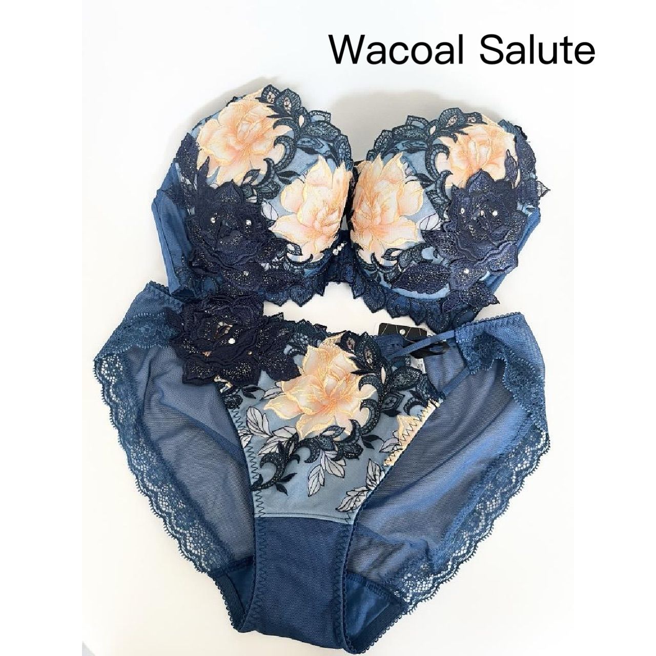 店舗 Wacoal Salute ワコールサルート ブラジャー＆ショーツ 97G マフィセント 2025年製 日本製 E75|L ランジェリー 下着 送料込み 6456897