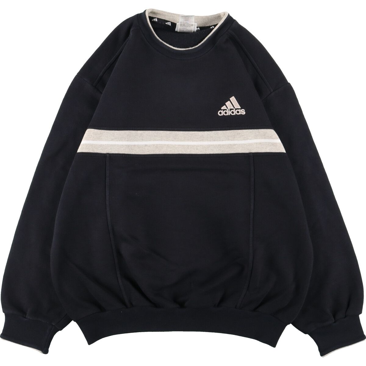 古着 90年代 アディダス adidas ロゴスウェット トレーナー メンズL