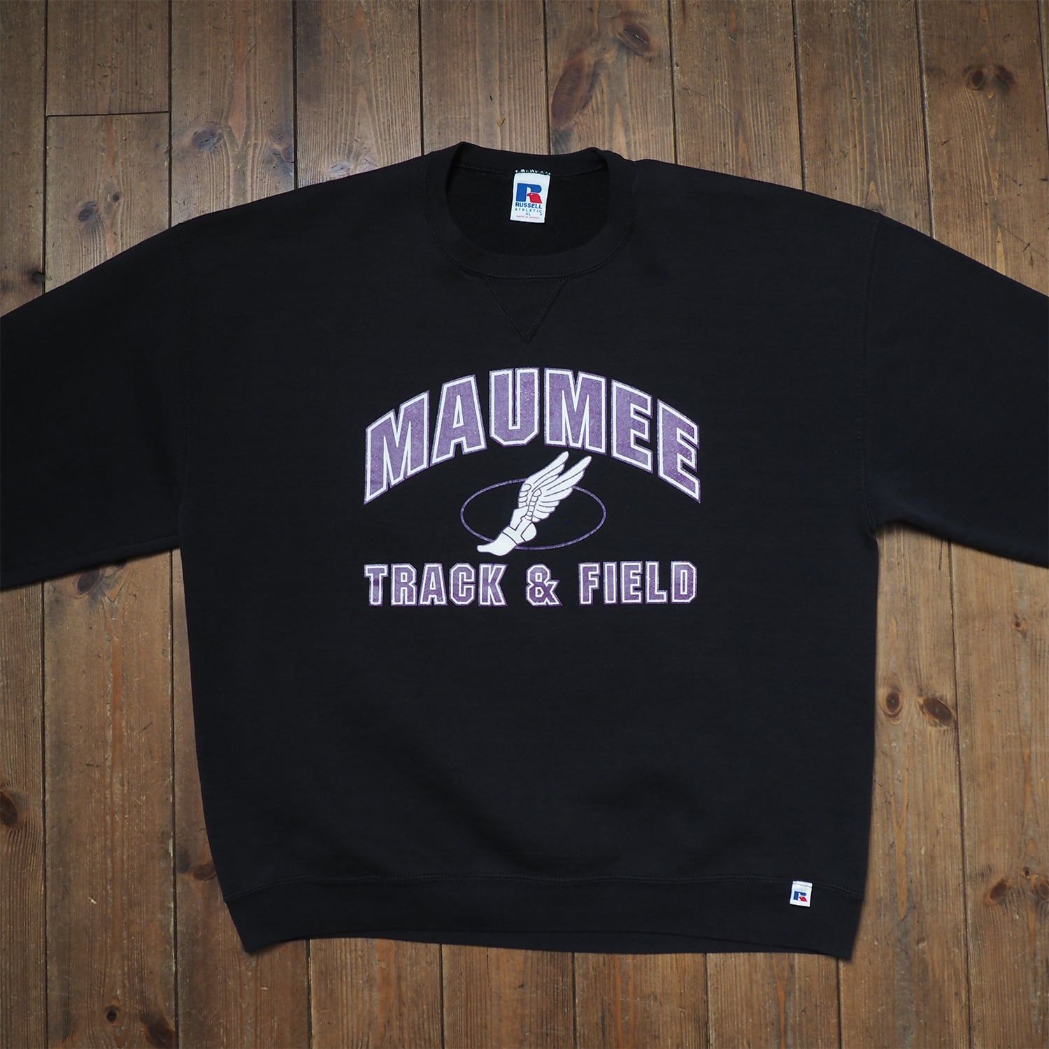 90s RUSSELL ATHLETIC ラッセル スウェット 三段プリント