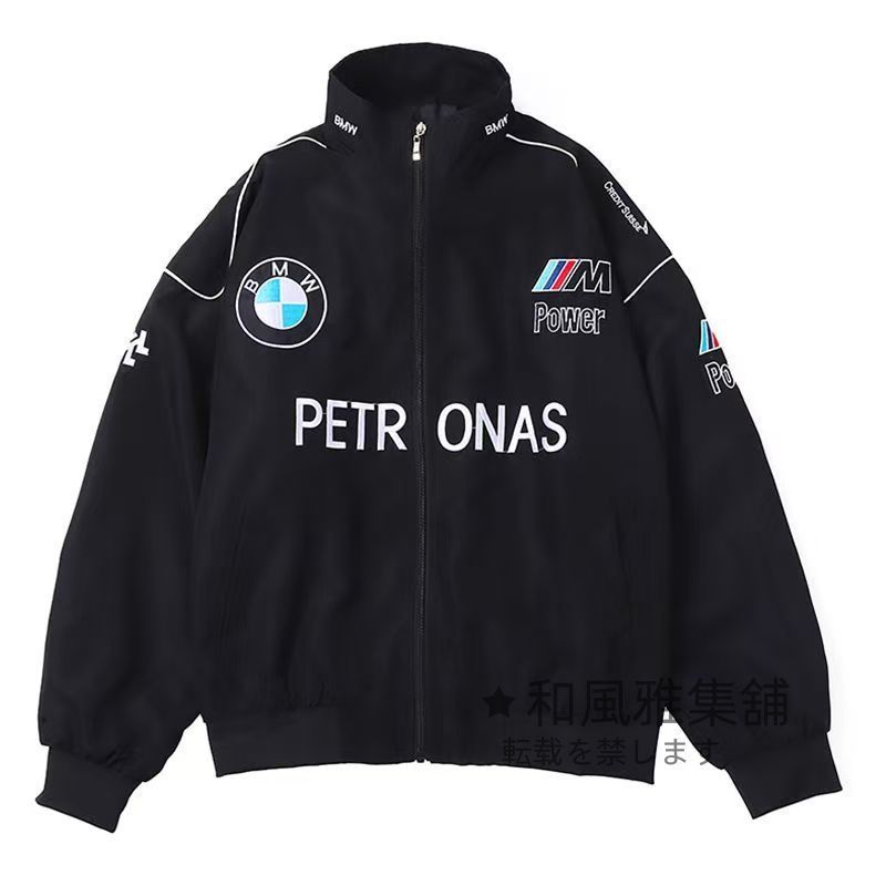 BMW SPORT ◇ 中綿 レーシングジャケット Lサイズ ブルー