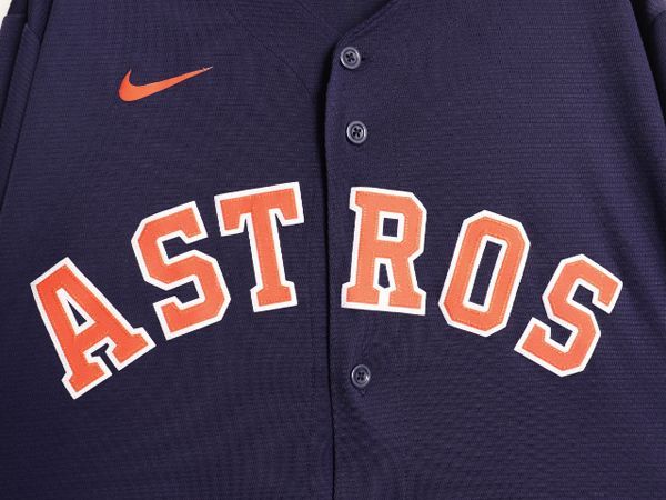 NIKE - アストロズ ベースボール シャツ メンズ XL / MLB オフィシャル ナイキ 大リーグ ユニフォーム ゲームシャツ 半袖シャツ スウッシュ 重ね着 NIKE - フィリーズ ベースボール シャツ メンズ XL / MLB