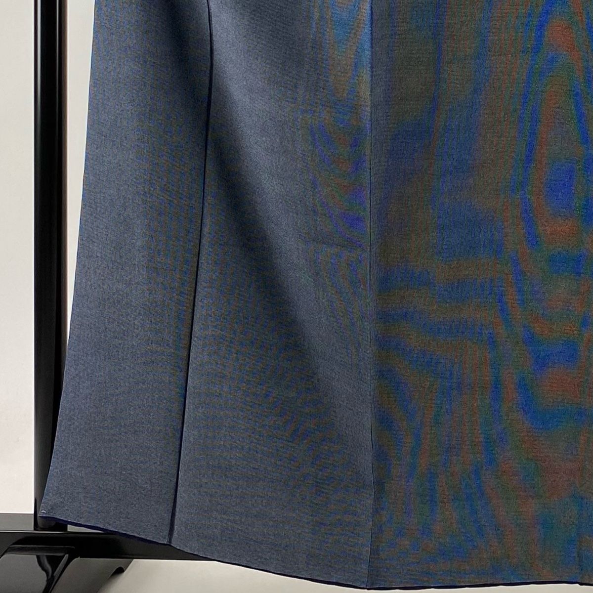 江戸小紋 身丈158.5cm 裄丈62cm S 袷 角通し 紺色 正絹 名品 【中古  