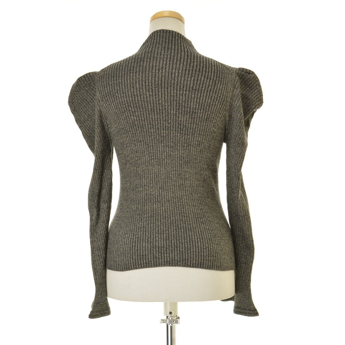 Herlipto】1213202051 Volume Sleeve Rib Knit Top長袖ニットセーター 