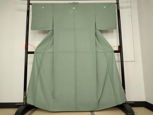 平和屋着物＊夏物 色無地 絽 薄青色 正絹 AABB8648st