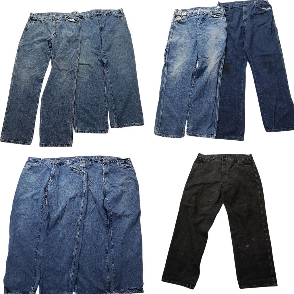 古着卸 ディッキーズ Dickies ペインターデニム パンツ 8枚セット メンズ 38 アメカジ フェード 古着 NA3490