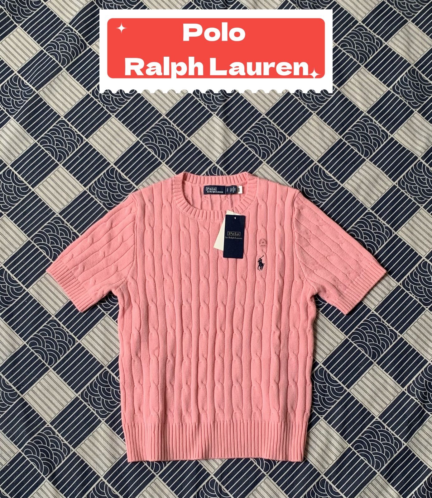 Polo Ralph Lauren半袖ニットセーター   ピンク