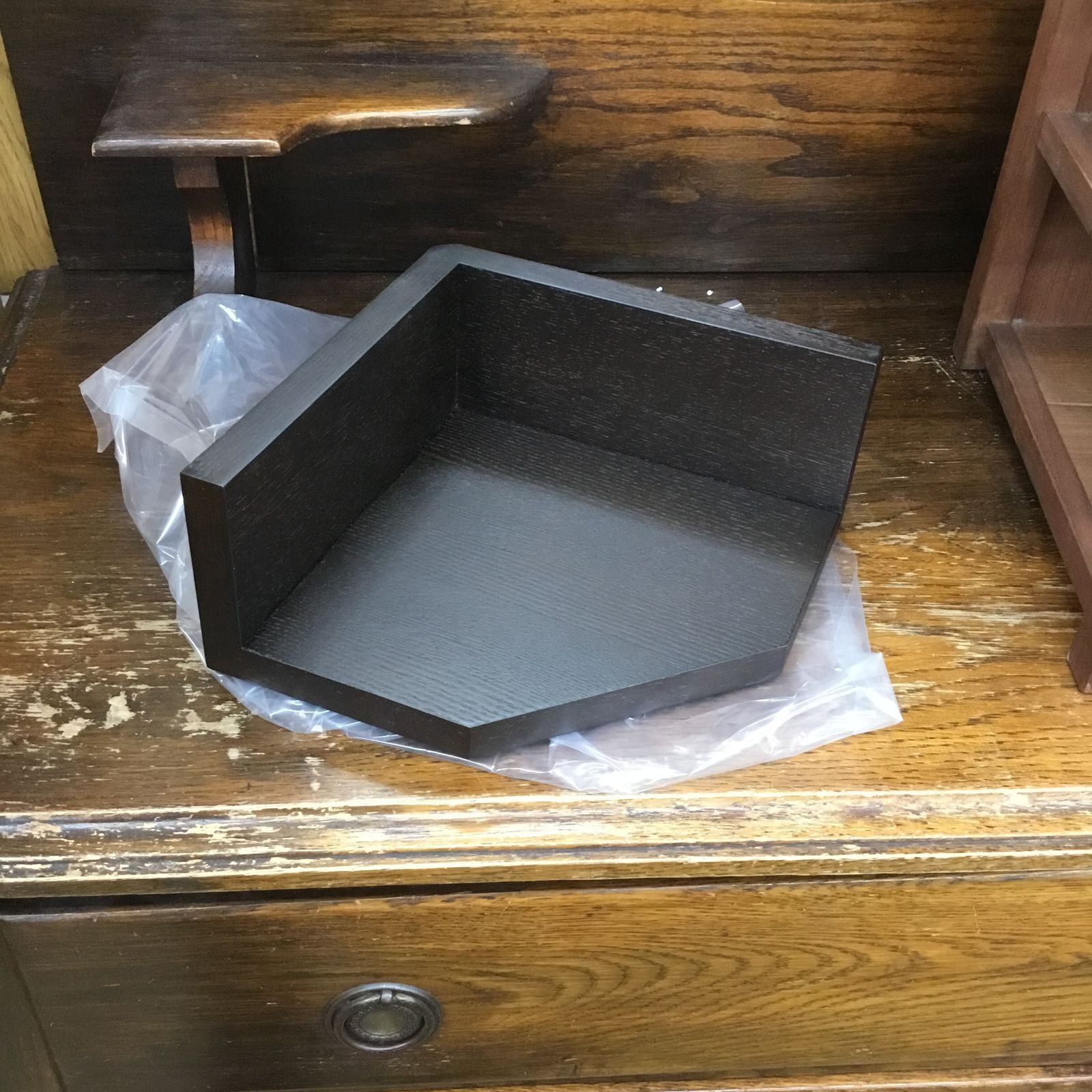 新品未使用】無印良品 壁に付けられる家具 コーナー棚 タモ材 廃盤品