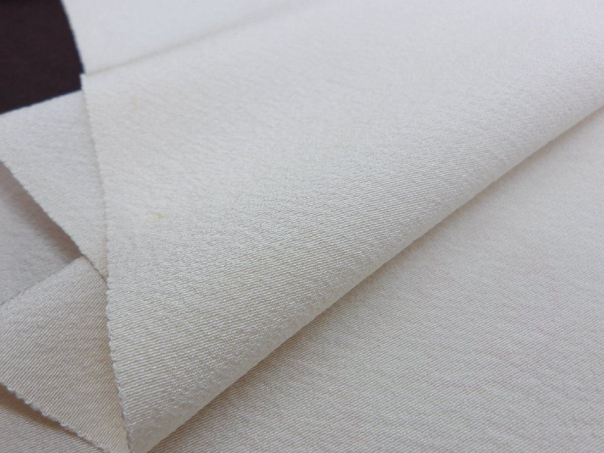 P40322 浜縮緬 白生地 四丈 新古品 反物 c