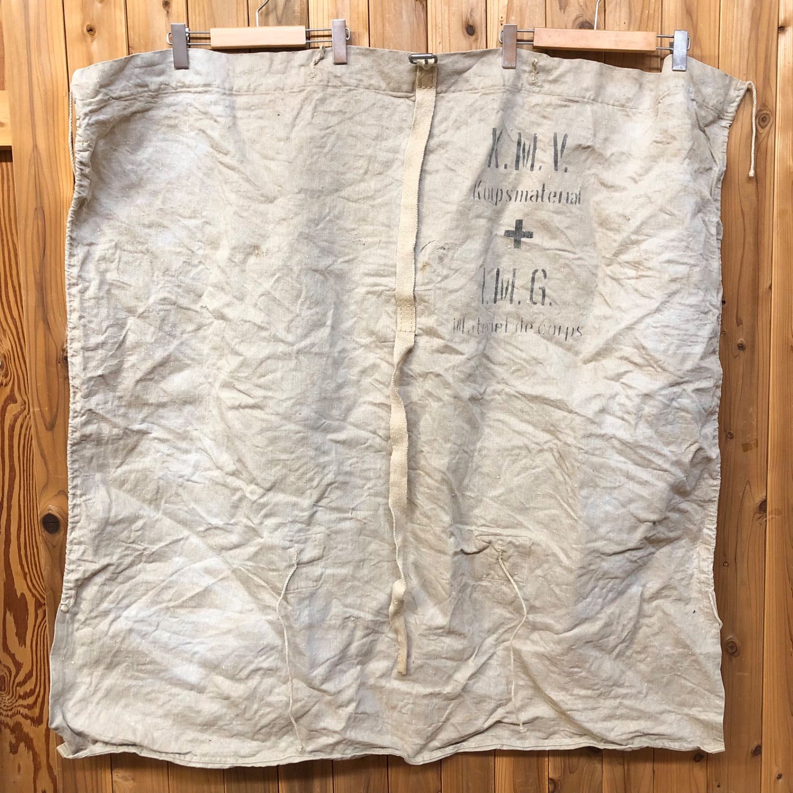 40〜50 s スイス軍 メディカルコープ用ラッピングバッグ スイス軍医療部隊 物資輸送用 キャンバス 布袋 ミリタリー 軍用 ヴィンテージ品