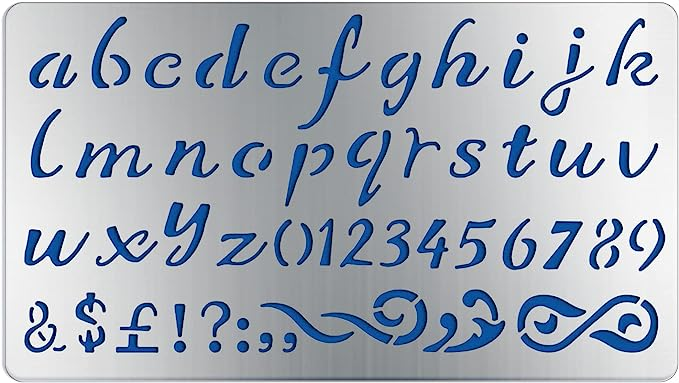 世界有名な 4枚セット テンプレート ステンシル アルファベット 描画テンプレート英字 数字