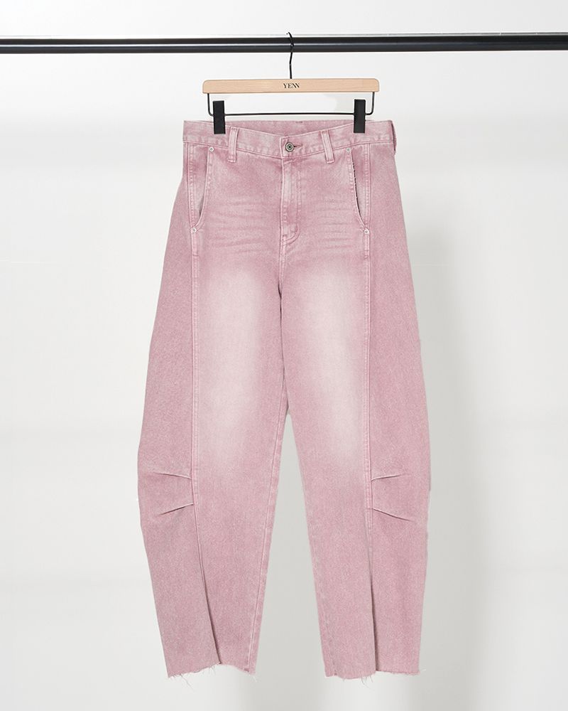 YENN イエン KNEE TUCK DENIM PT ニータックデニムパンツ y252