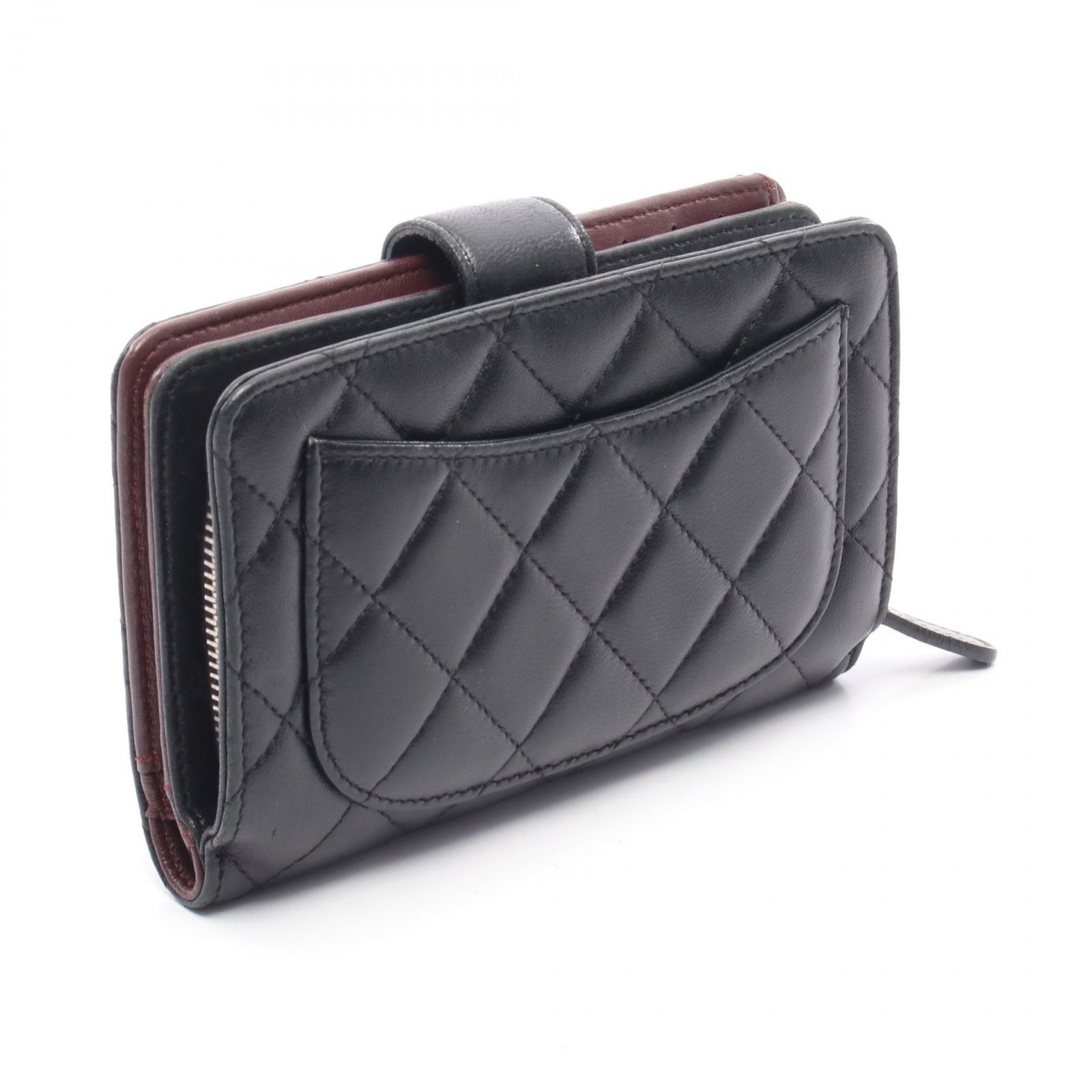美品✨CHANEL ラムスキン　マトラッセ　二つ折り　財布 シャネル CHANEL CHANEL 二つ折り財布 AP3178 MATELASSE