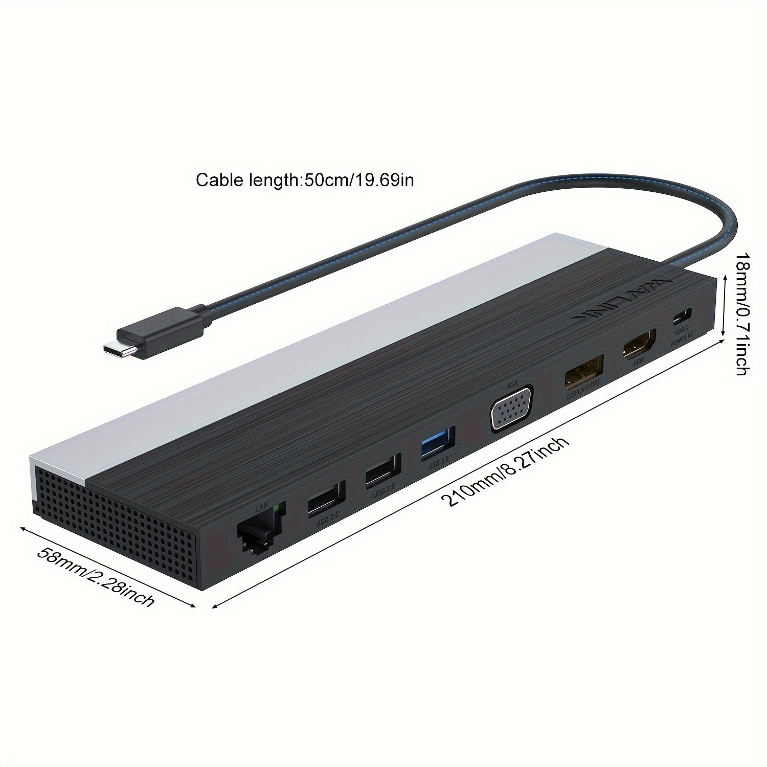 新着商品 Wavlink 12-in-1 USB C ハブ トリプルディスプレイ HDTV DP VGA 100W PD3.0充電 イーサネット SD|TFカードリーダー 3.5mmオーディオジャック 4つのUSBポート付き - 高速データ転送＆拡張画面