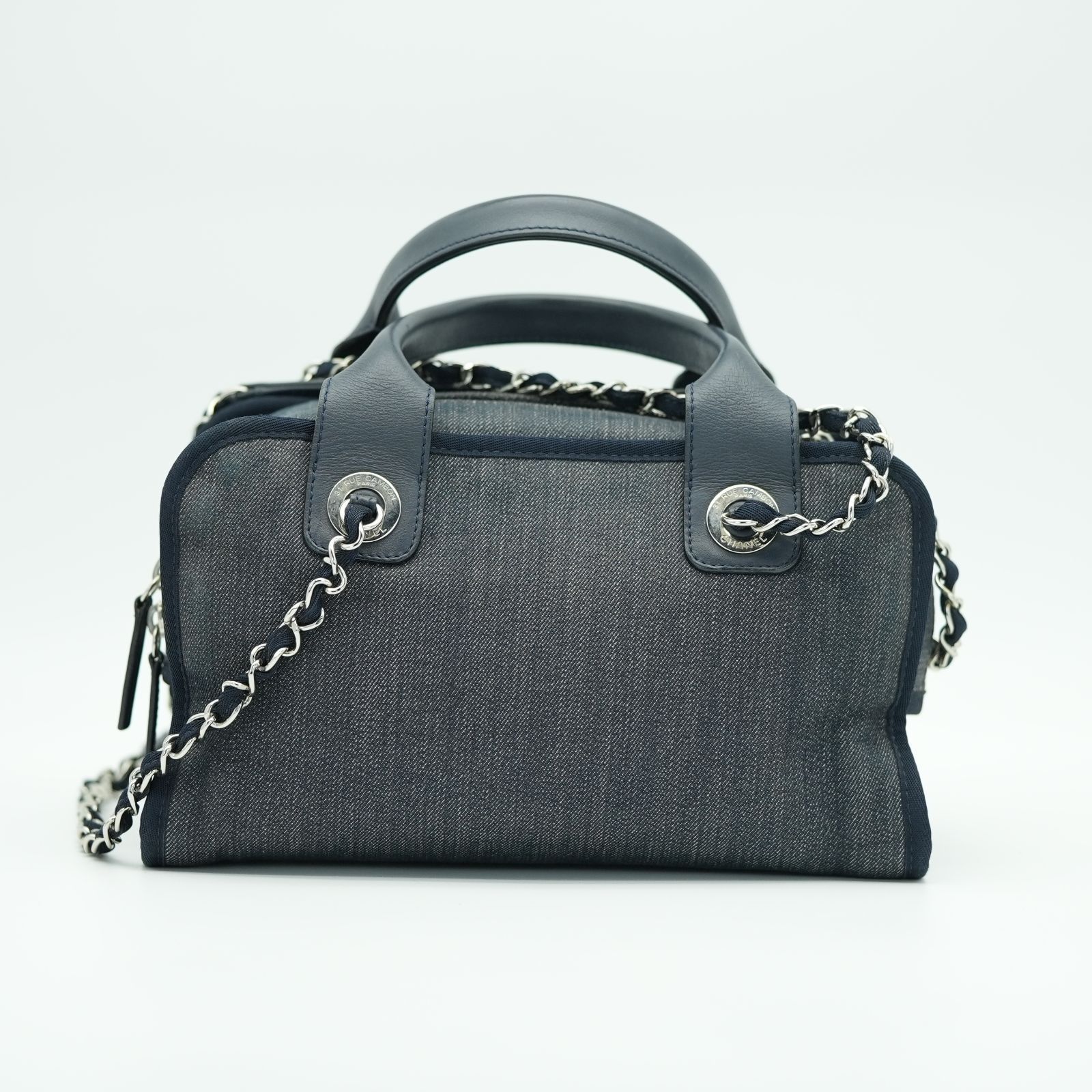 VINTAGE シャネル ドーヴィル ボーリングバッグ グレー CHANEL シャネル ドーヴィル ボーリングバッグ ハンドバッグ