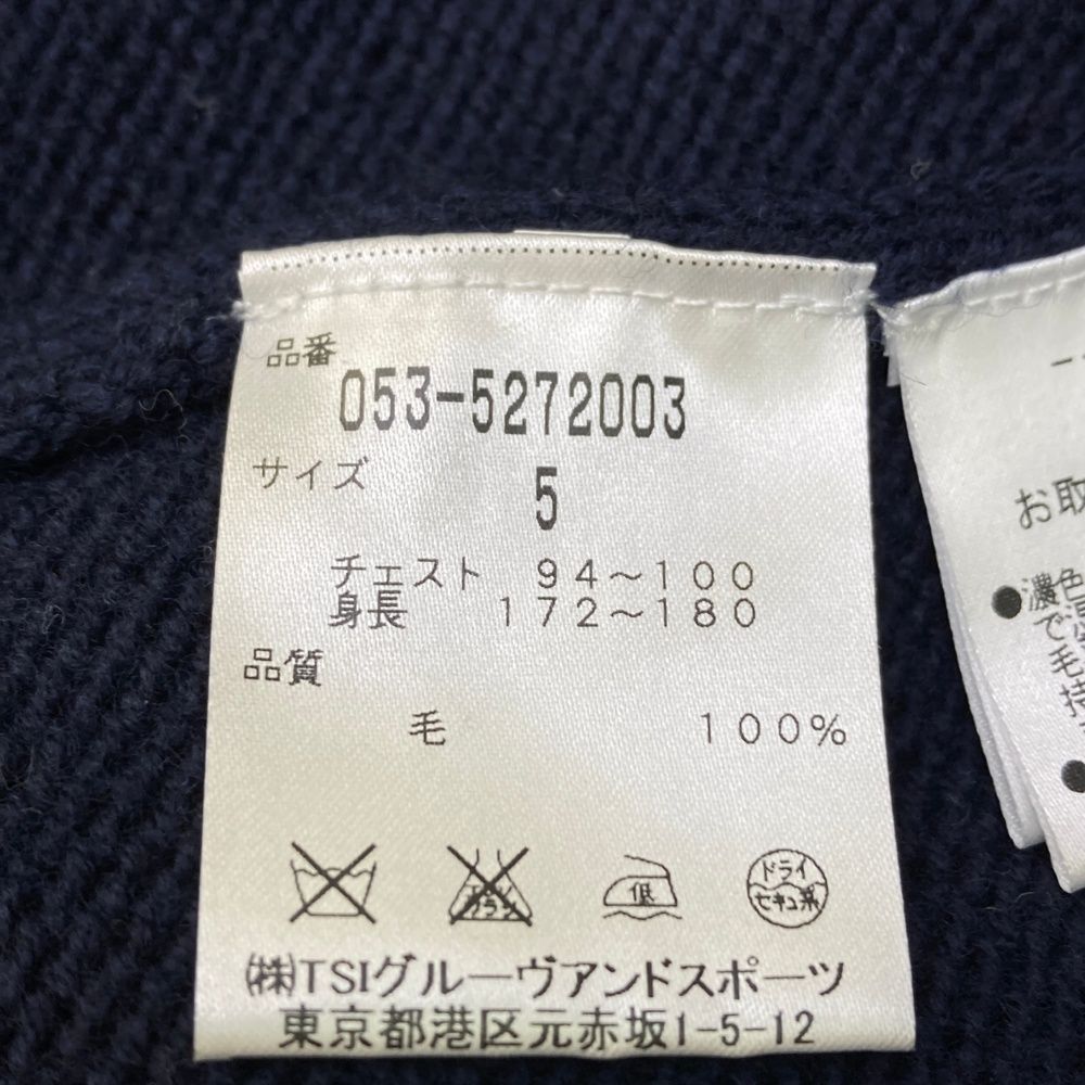 サイズ：5 PEARLY GATES パーリーゲイツ ニット ジップジャケット