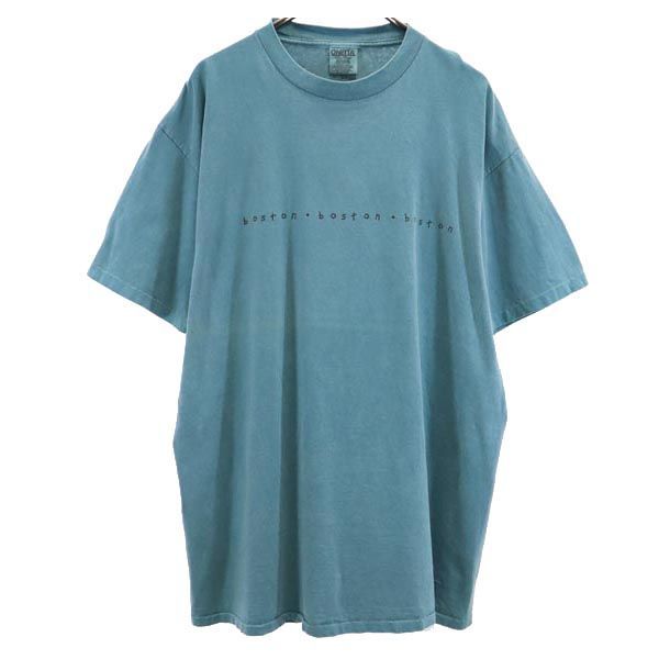 オニータ 90s オールド USA製 プリント 半袖 Tシャツ ブルー系 ONEITA ロゴ メンズ 【中古】  【230721】 メール便可