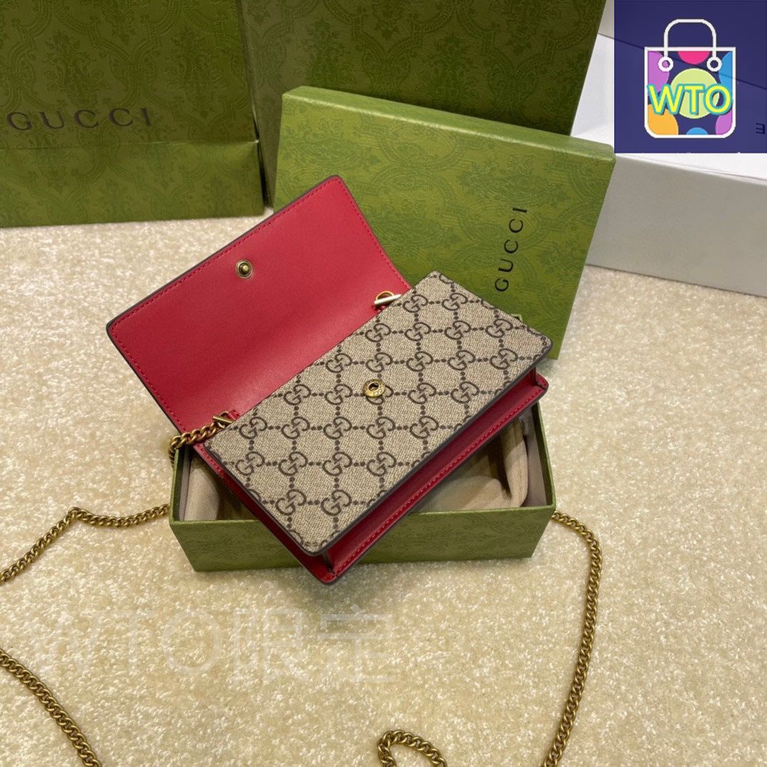 ✅期間限定値下げ中【新品未使用】GUCCIストラップ 今日特価】GUCCI グッチ レッド 18x13 ハンドバッグ 送料無料