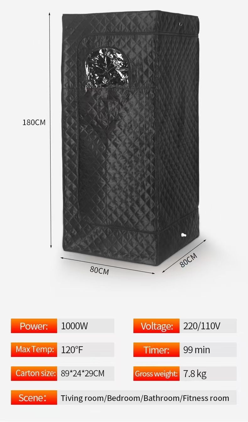早い者勝ち 新品未使用 家庭用サウナボックス ブラック ホームスチームサウナSPA 家庭用サウナ サウナボックス 自宅