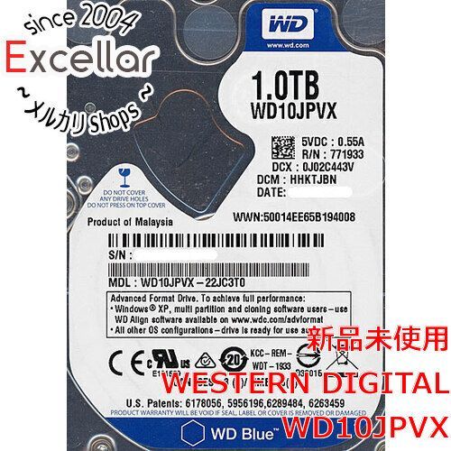 [bn:8] WesternDigital ノート用HDD 2.5inch　WD10JPVX　1TB