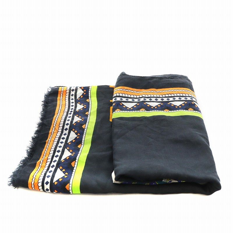 ETRO ペイズリー柄 ストール フリンジ付き エトロ ETRO ストール フリンジ ペイズリー柄 モダール カシミヤ