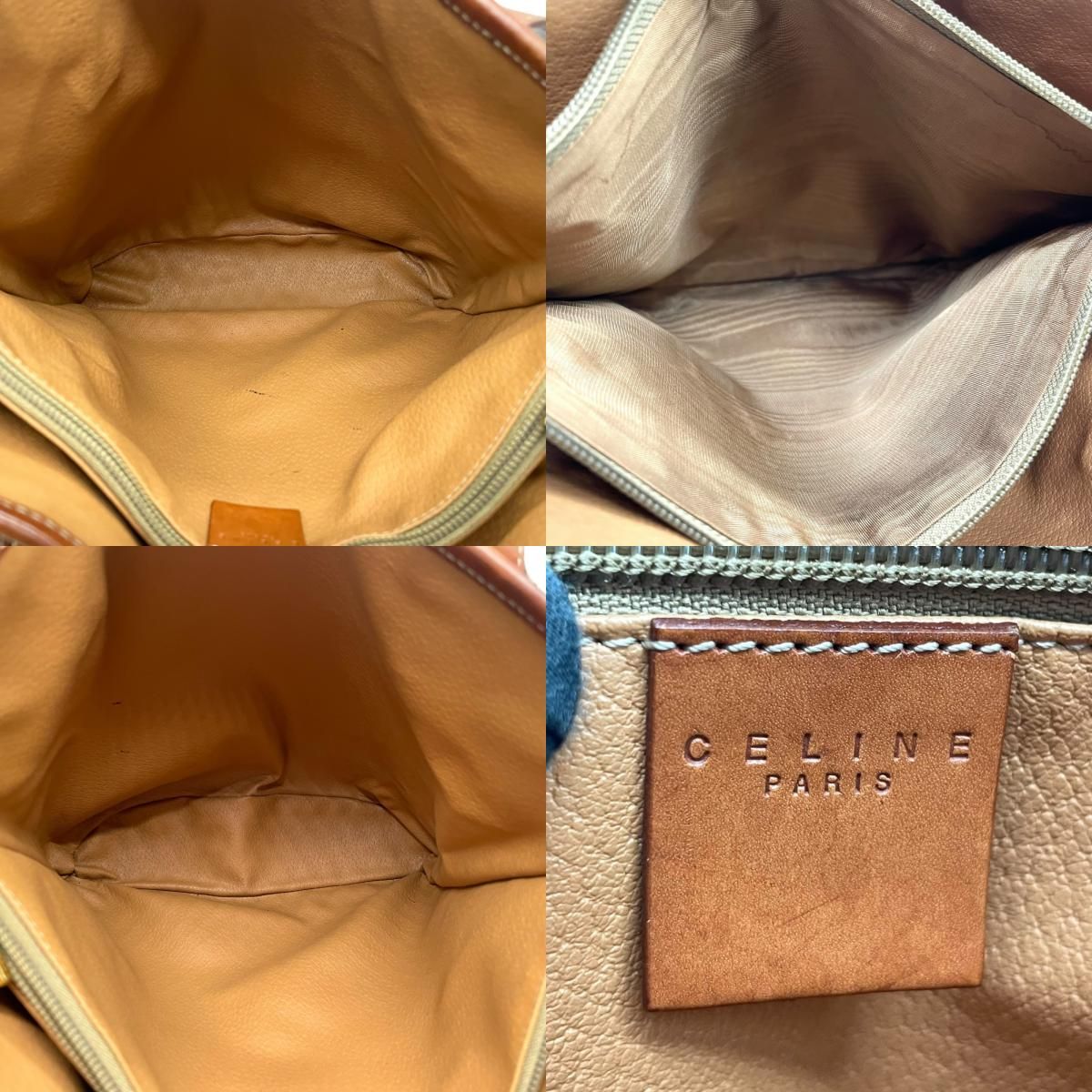 美品 CELINE セリーヌ マカダム トートバッグ ブラウン ゴールド金具 
