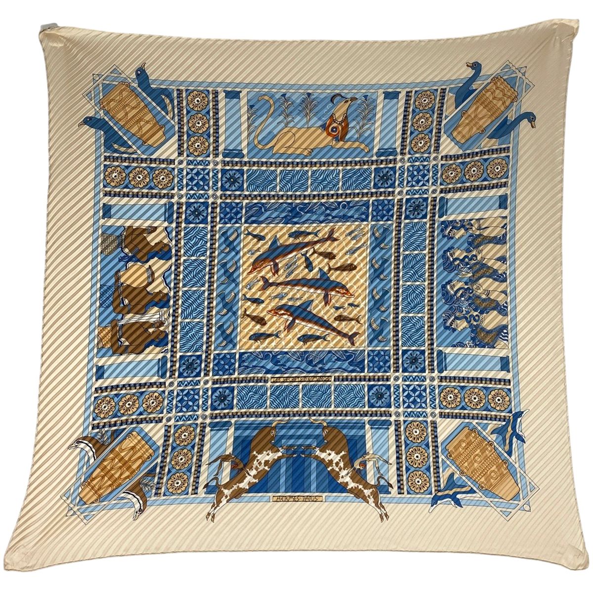 在庫一掃】 エルメス カレ 90 LES SECRETS DE MINOS 