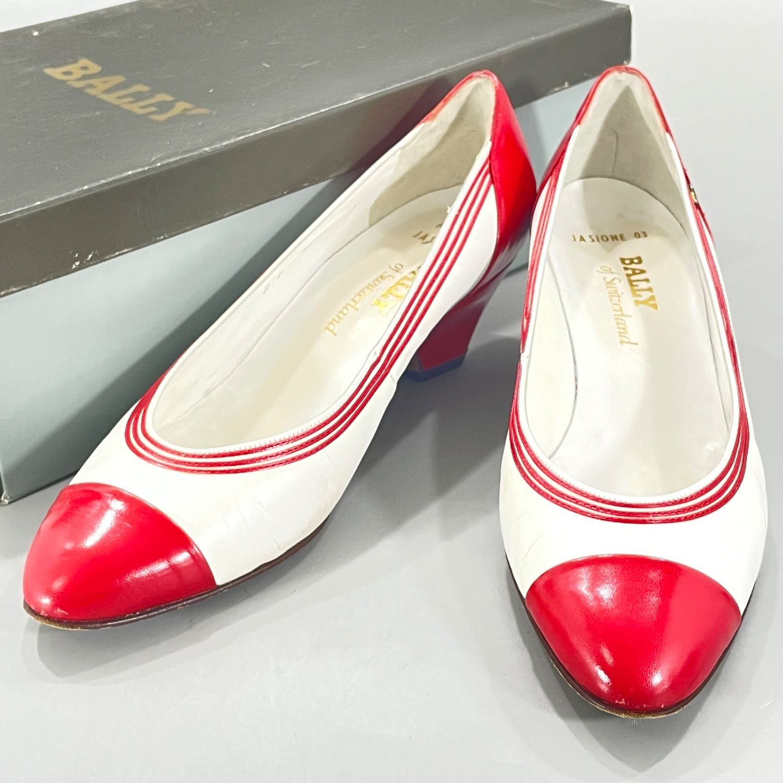 バリー BALLY レディース 婦人 パンプス ヒール レザー レッド 