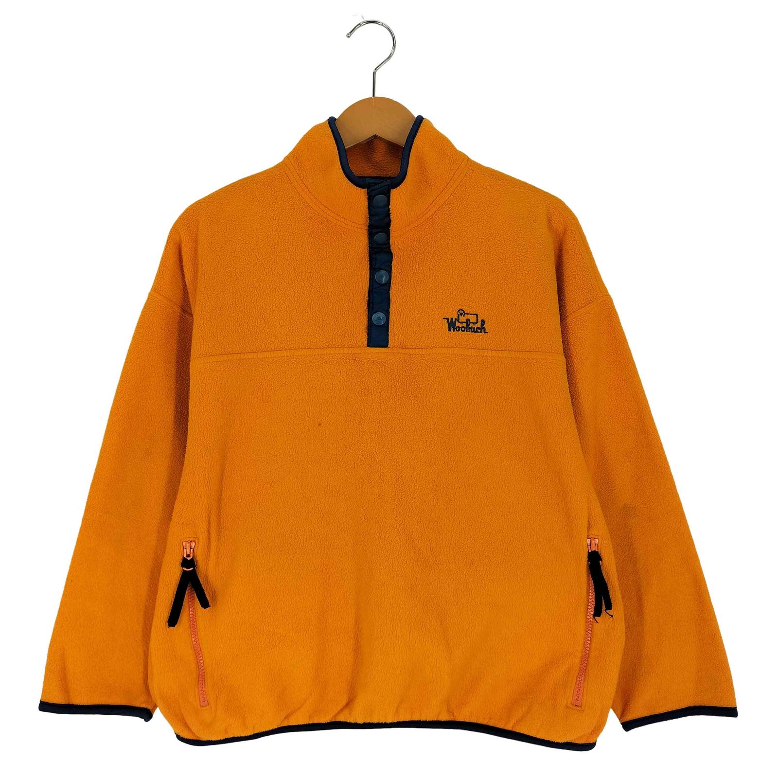 ウールリッチ WOOLRICH 90s ロゴ刺繍 POLARTEC ハーフボタン