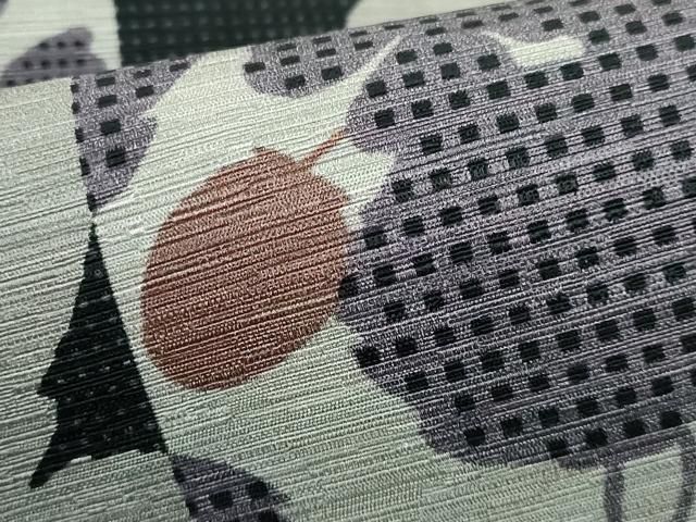 平和屋本店□極上 全通柄 京袋帯 蔦の葉市松 苺 逸品 未使用