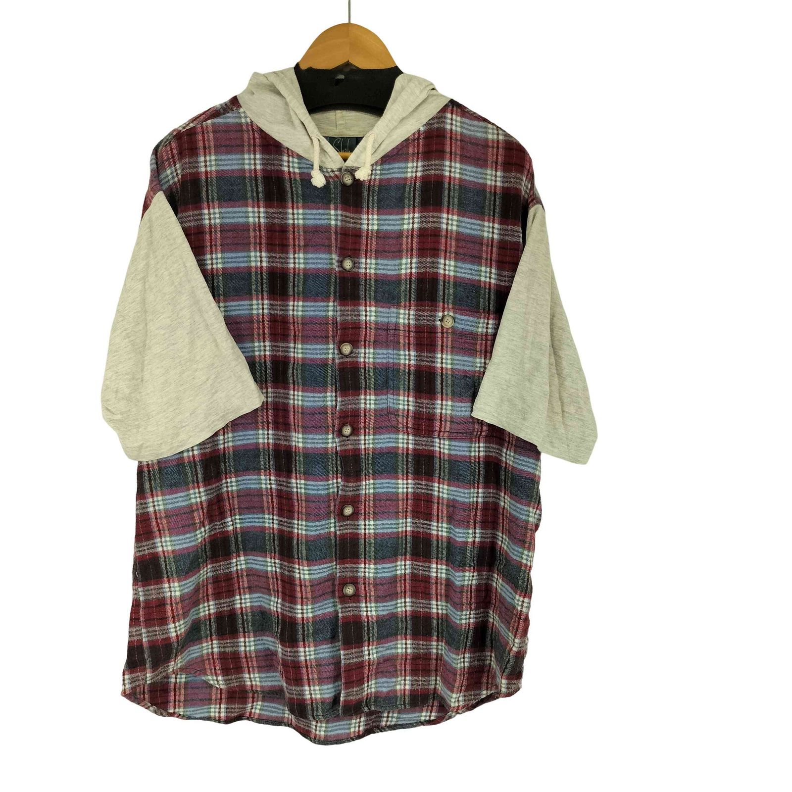 ユーズドフルギ USED古着 90s Shah Safari フード シャツ メンズ JPN：L 