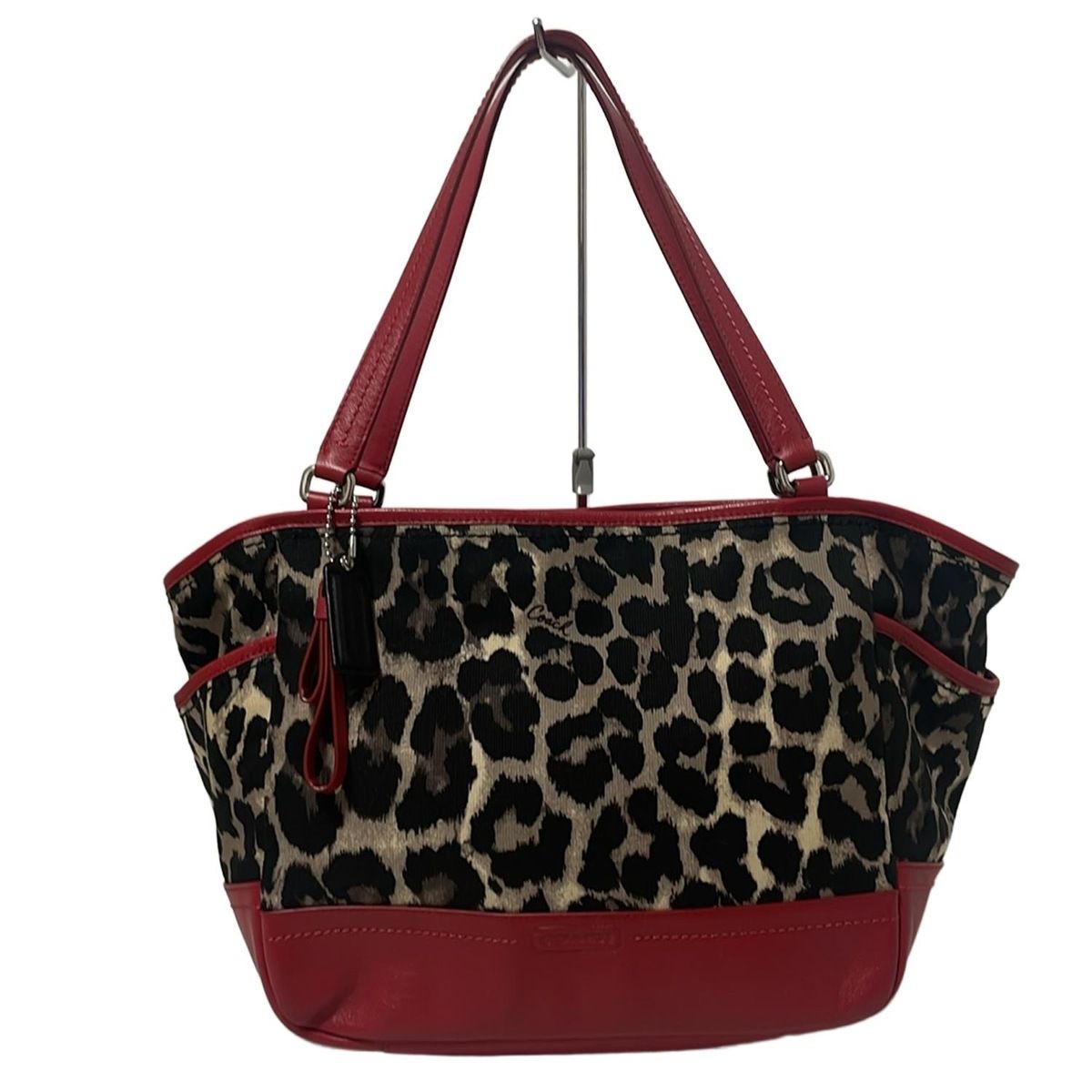 Coach ショルダーバッグ グレー ブラック レッド-大幅値下げ ars10+