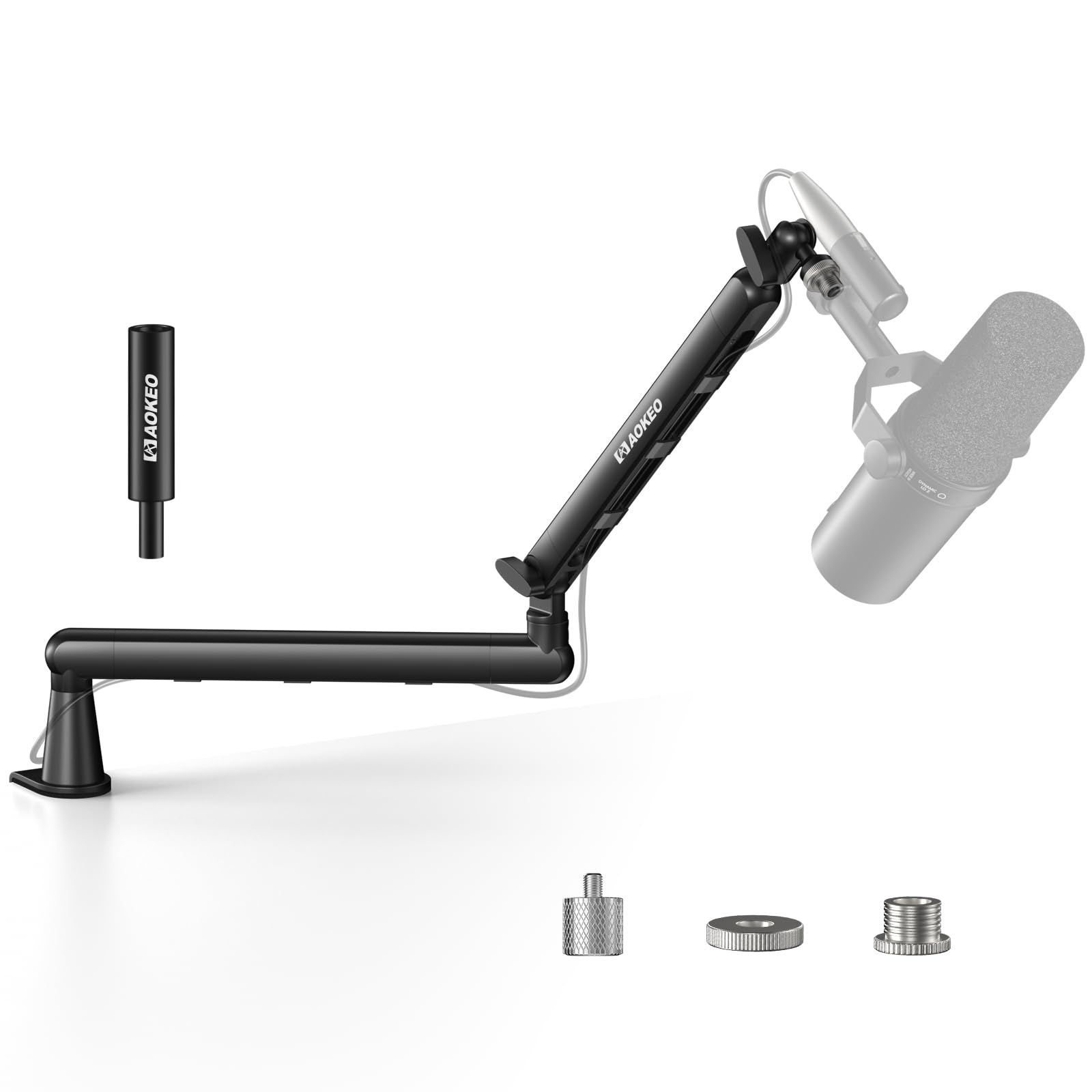 マイクアーム Aokeo AK-55デスクトップ薄型調整 マイクアームフレーム Blue Yeti Snowball iCE HyperX QuadCast SoloCast Elgato Waveなどに適用