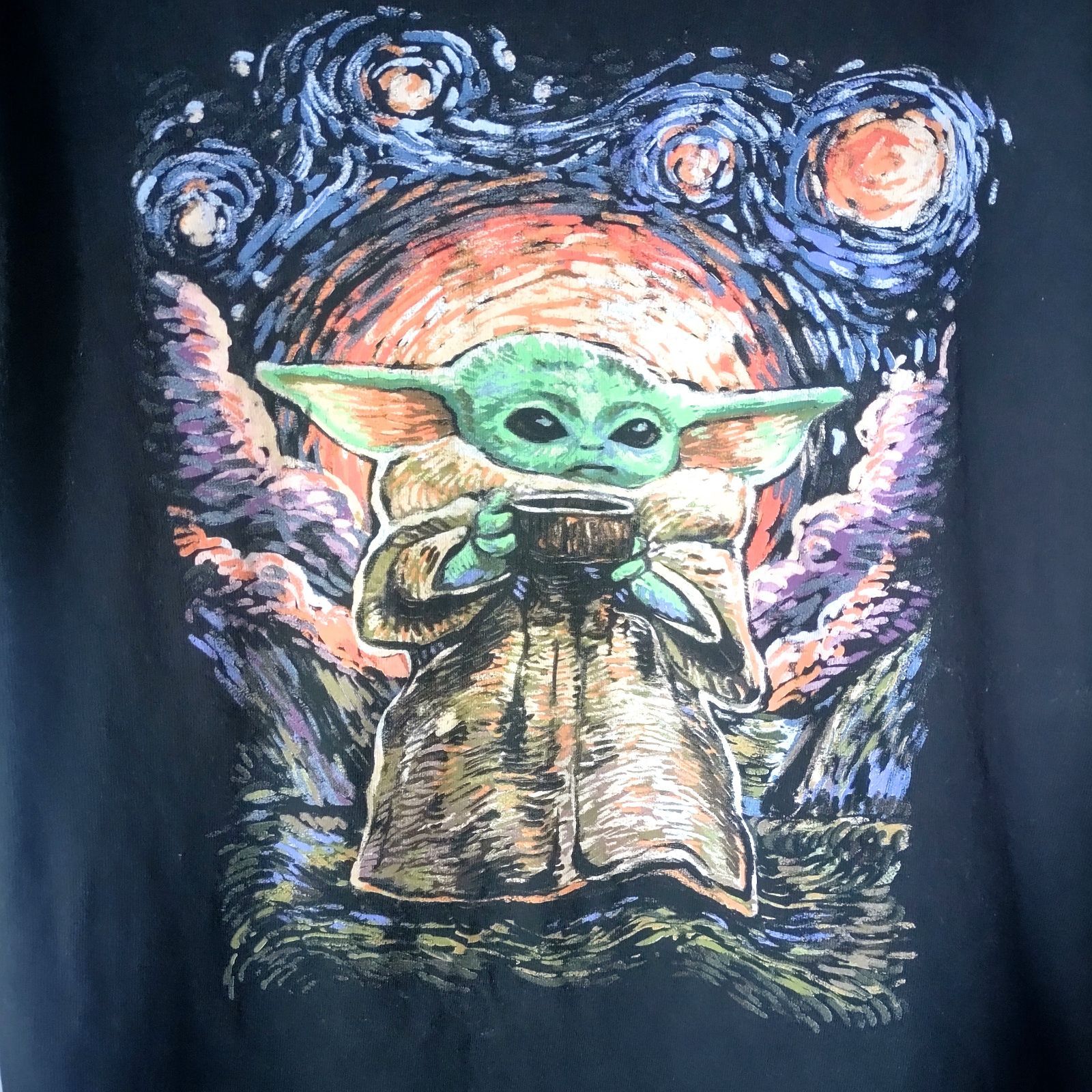 STARWARS マンダロリアン ベビーヨーダ イラスト キャラクターTシャツ