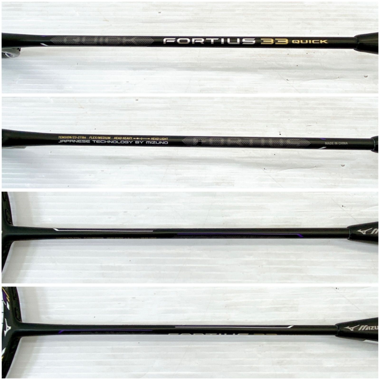 □Mizuno バドミントン ラケット FORTIUS 33 QUICK 中古品 □Mizuno バドミントン ラケット FORTIUS 33 QUICK 中古品