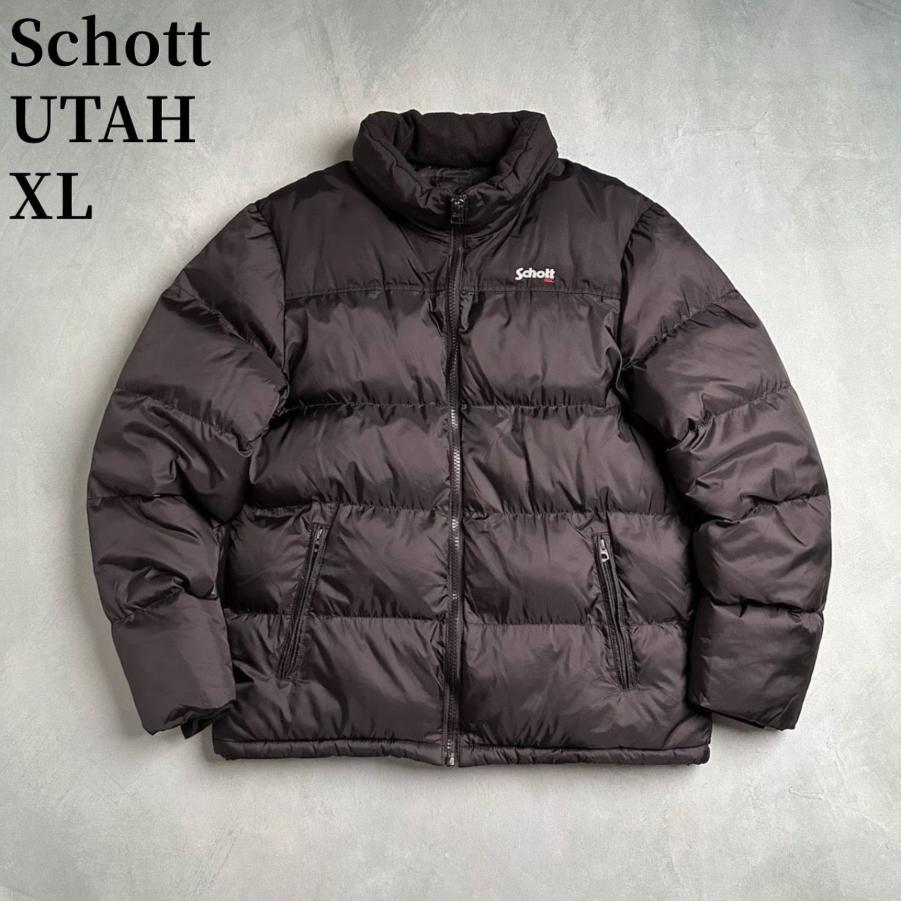 [古着屋GOGO]　schott ショット パディングジャケット ロゴ 古着屋GOGO] schott ショット パディングジャケット ロゴ 古着屋