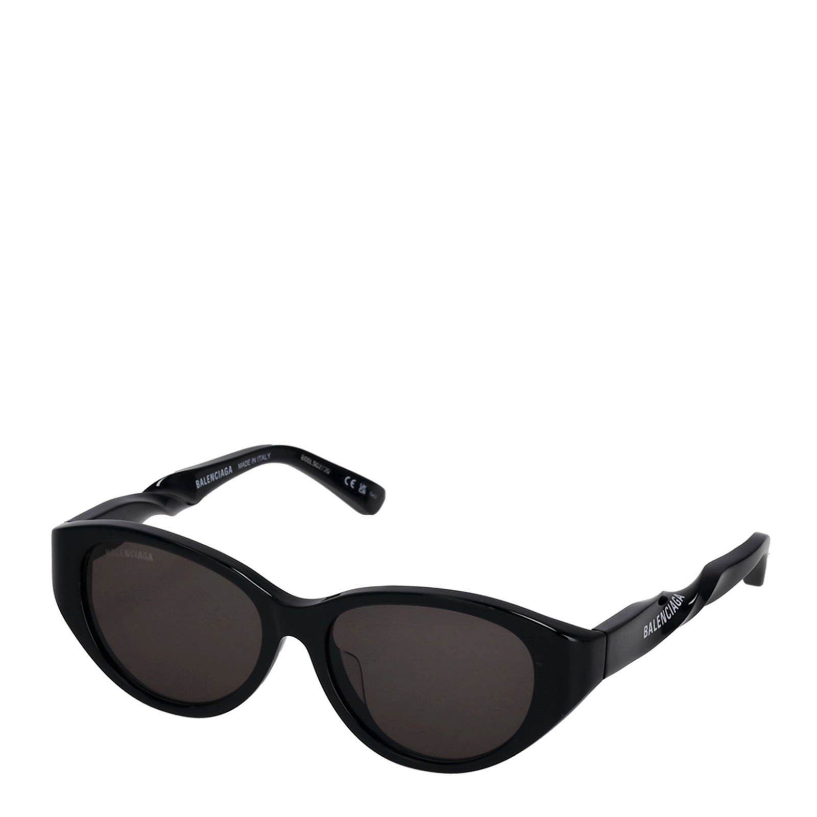 BALENCIAGA サングラス BB0209SA Balenciaga BB0209SA 001 Shiny Black Sunglasses - eye-oo.com