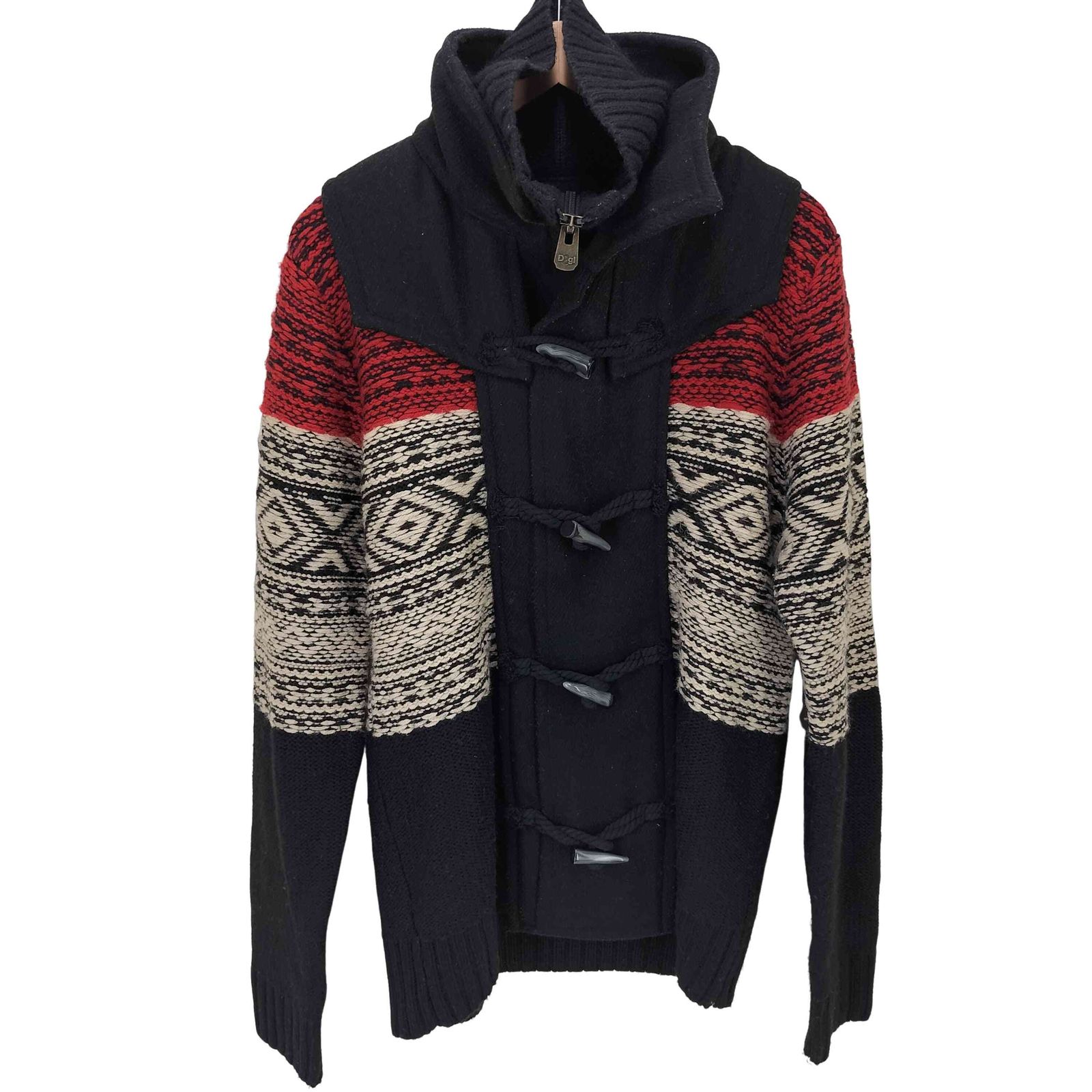 デシグアル Desigual 総柄 トグル ニットカーディガン デシグアル Desigual 総柄 トグル ニットカーディガン