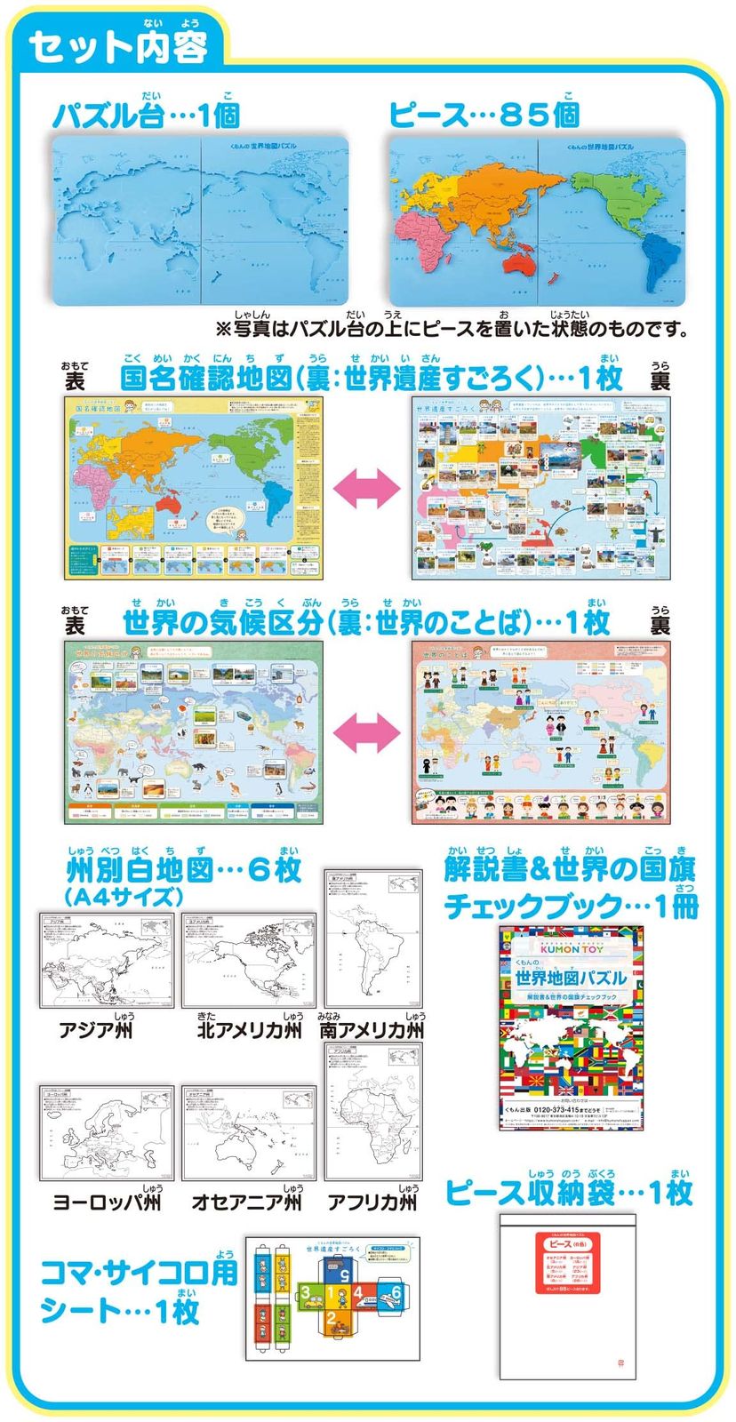 くもんの世界地図パズル